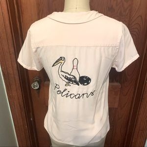 ModCloth 50s Bowling Button Down S